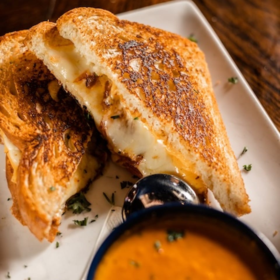 Grilled cheese with soup