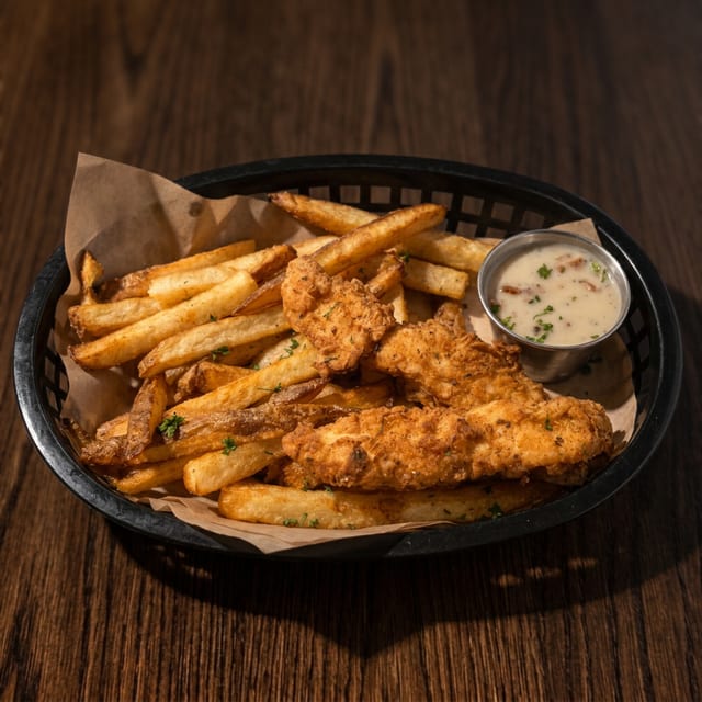 Kids’ Chicken & Chips.